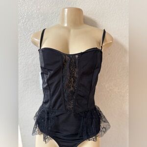 Chic Black Lace Shapewear Bodysuit sexy sleepwear